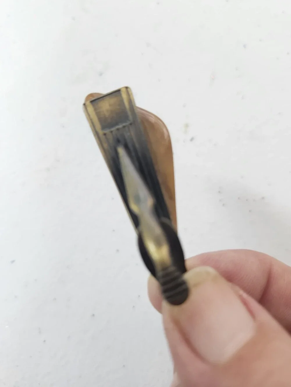 genuine vintage tiger eye tie clip